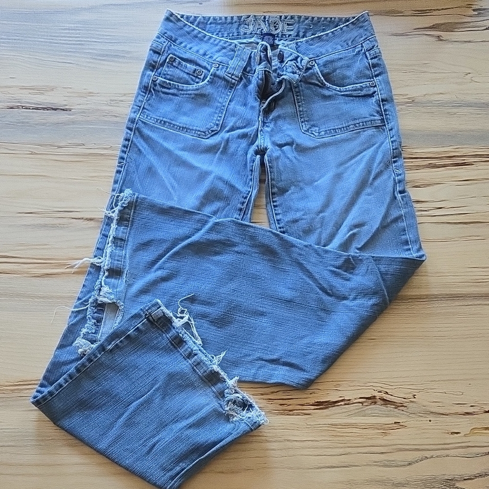 Women's Distressed Blue Jeans